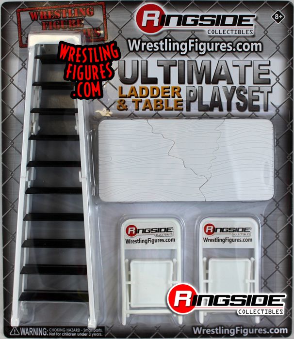 Wrestling TLC Playset – Set Tavolo, Scala E Sedie Per Action Figures Wrestling 15-18 Cm