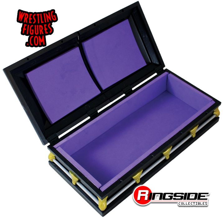 Black Plastic Toy Coffin for WWE Wrestling Action Figures