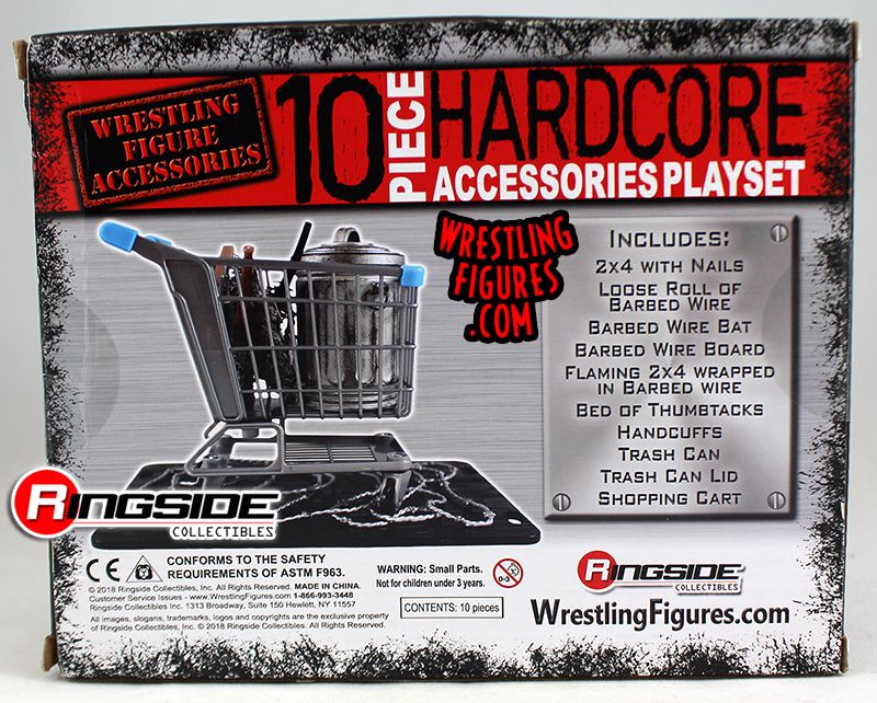 10-Piece Hardcore Accessories Playset - Ringside Collectibles Exclusive  Wrestling Figure Accessories for your Toy Wrestling Action Figures!