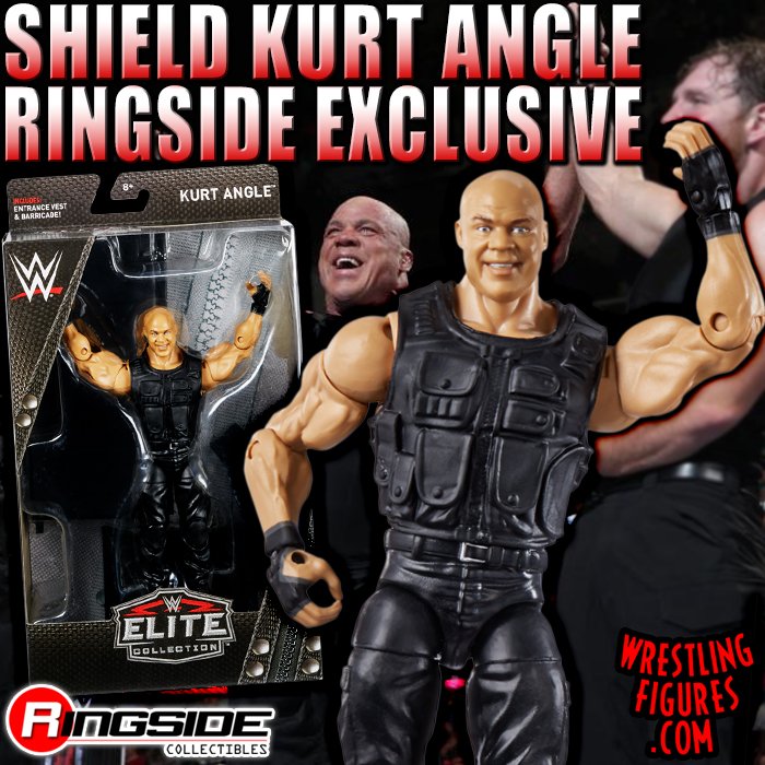 WWE Ringside Exclusive Mattel Toy Wrestling Action Figure Shield Kurt Angle