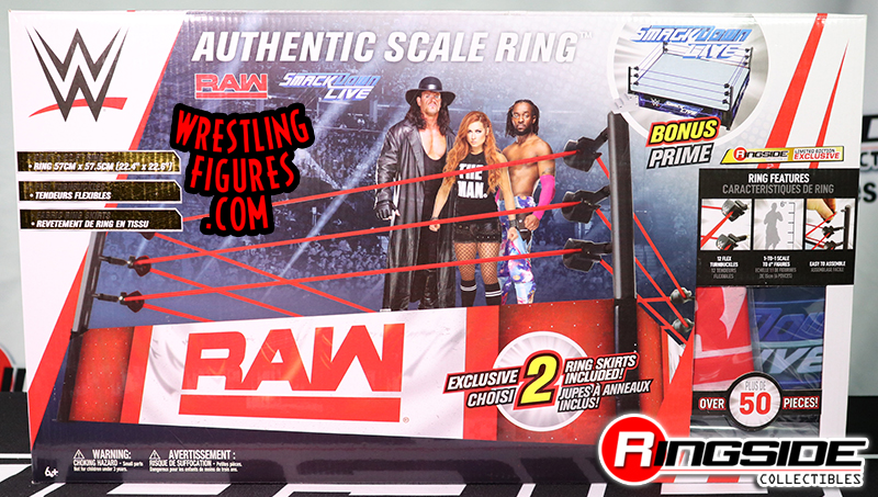 Accessories WWE Mattel Authentic Scale Ring WCW Monday Nitro Mat /& Skirt Set