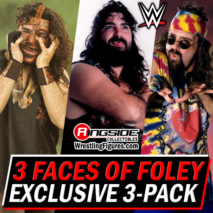 Shop 3 Faces of Foley WWE Elite 3-Pack Ringside Exclusive Now