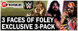 (3 Faces of Foley) WWE Elite 3-Pack Ringside Exclusive Toy Wrestling Action Figures by Mattel
