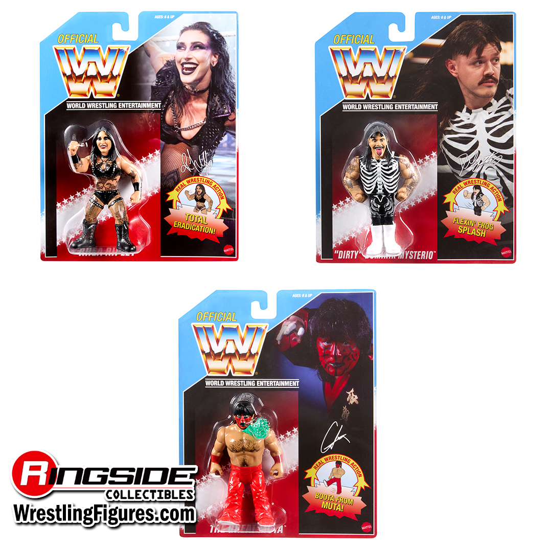 Image WWE 2026 Retros (Wave 3) Ringside Exclusive (Dominik Mysterio, Rhea Ripley & Great Muta with Mist)