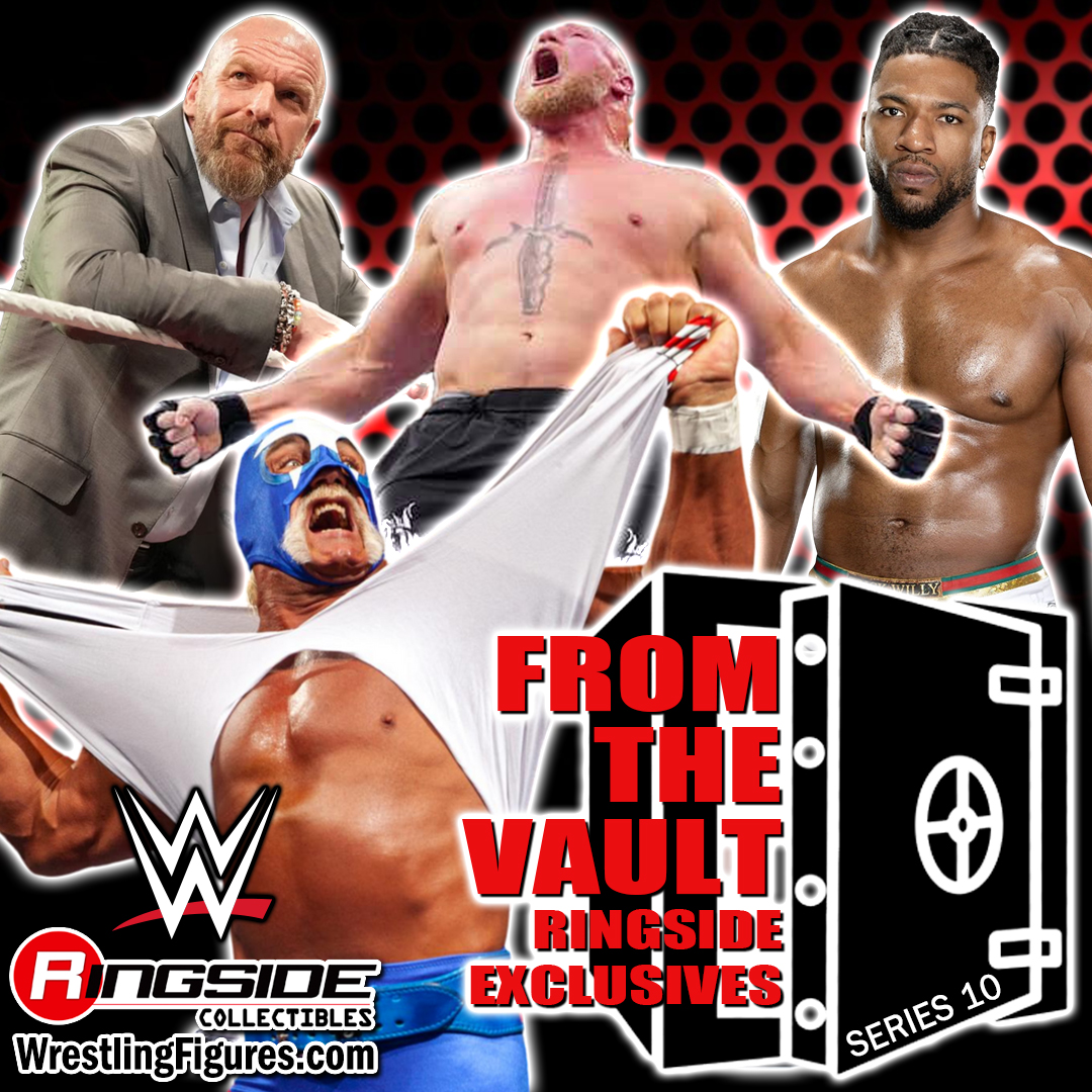 Image WWE From the Vault Ringside Exclusive Series 10 - Set of 4 (Mr. America, Trick, Brock & HHH)