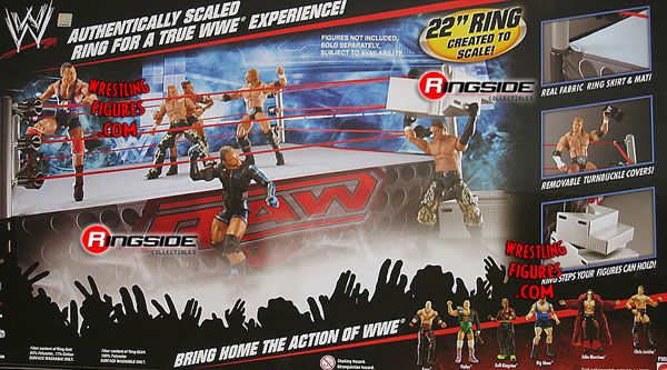 WWE Wrestling Authentic Scale Ring Action Figure Playset Raw