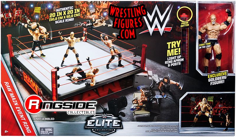 Wwe Main Event Raw Elite Scale Wrestling Ring W Goldberg Figure Ringside Collectibles