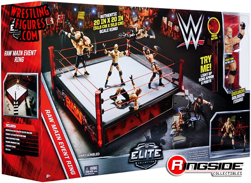 wwe elite collection raw main event ring playset