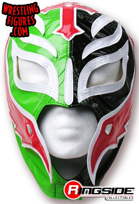 Rey Mysterio Black Red Green Kids Size Replica Mask Ringside Collectibles