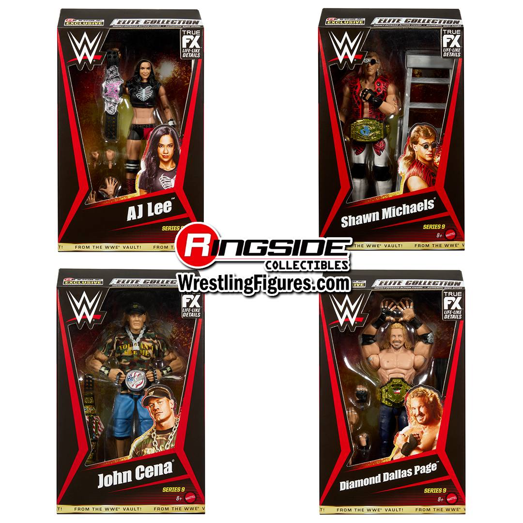 Image WWE From the Vault Ringside Exclusive Series 9 - Set of 4 (Cena, HBK, AJ Lee & DDP)