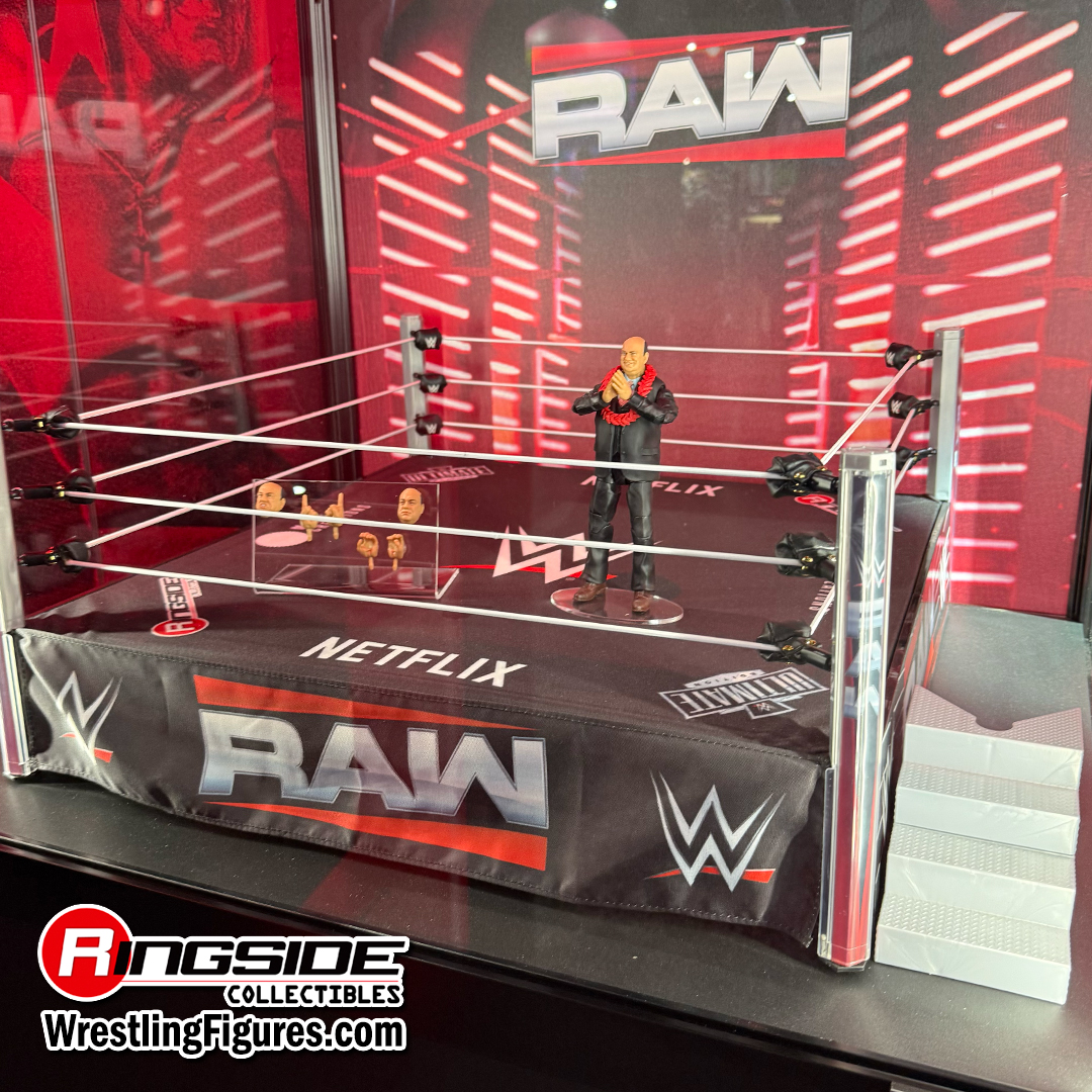 Image Netflix Raw WWE Real Scale Wrestling Ring Playset w/ Paul Heyman Ultimate Edition Exclusive Figure
