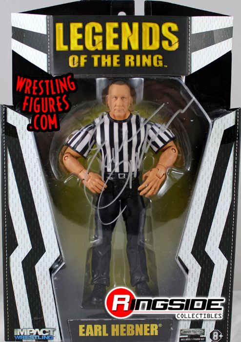 Earl Hebner Ringside TNA Exclusive Autographed Figure