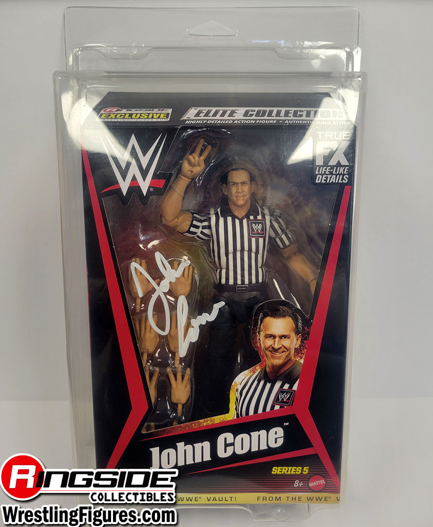 Autographed) Referee John Cone (Black & White) - WWE From