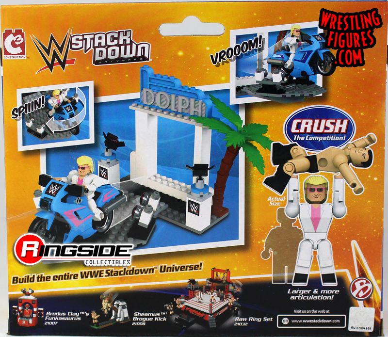 WWE STACK DOWN DOLPH ZIGGLER'S ZIG ZAG CYCLE 117 PC AGES 6 NEW DOLPH INCLUDED 