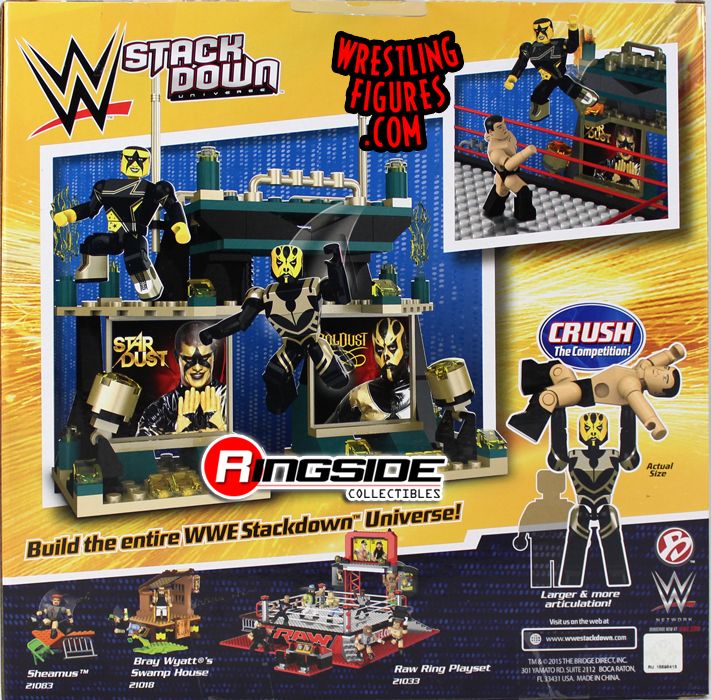 WWE Stack Down 2015 The Rhodes Brothers Goldust & Stardust Cody Building Set NEW 