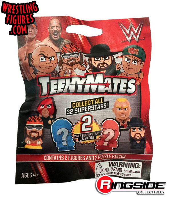 WWE TEENYMATES FIGURES WITH PUZZLES PIECES LOT OF 6 SEALED PACKS 
