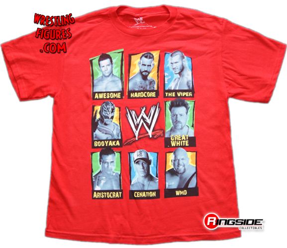 WWE   Nine Boxes WWE T Shirt   Ringside Collectibles