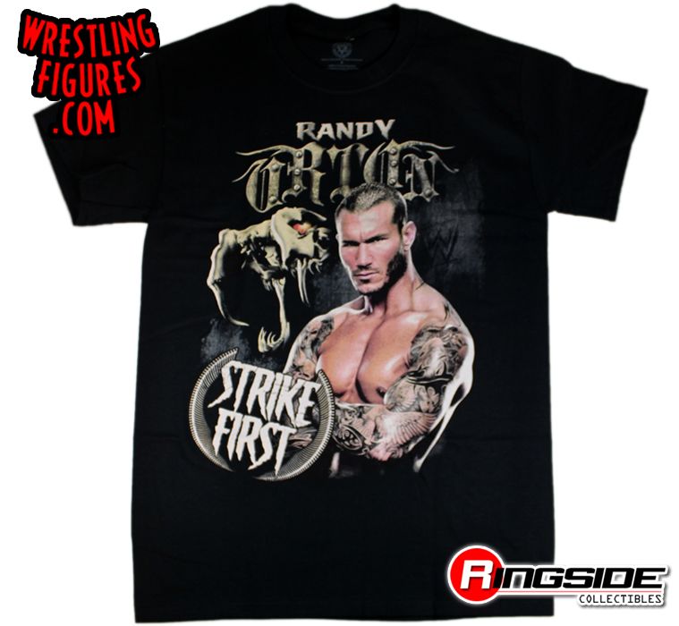WWE RKO Strike First Wrestling Licensed Adult T-Shirt 