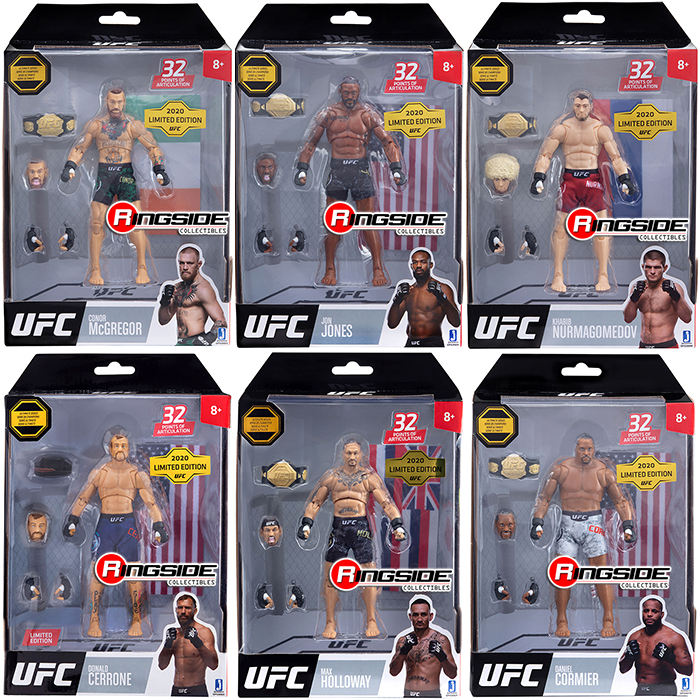 UFC Limited Edition Ultimate Series - Complete Set of 6 UFC Toy MMA Action  Figures by Jazwares! This set includes: Conor McGregor, Daniel Cormier,  Donald Cerrone, Jon Jones, Max Holloway & Khabib Nurmagomedov!