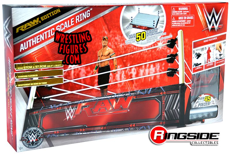 WWE Wrestling Authentic Scale Ring Action Figure Playset Raw