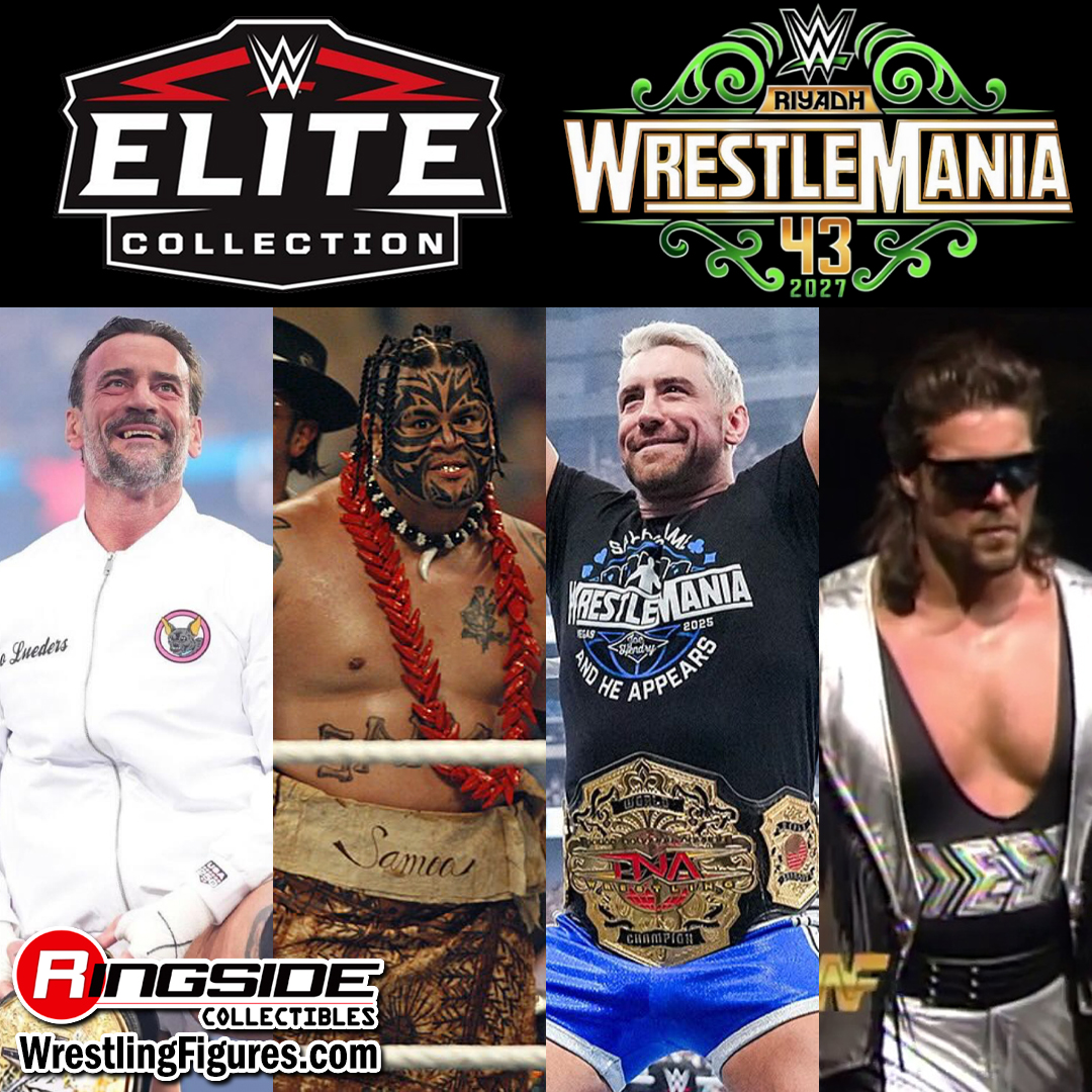 Image WWE Elite WrestleMania 43 - Set of 4 (Joe Hendry, CM Punk, Umaga & Diesel)